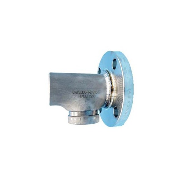 Industrial Choice Weld by 150 Flange by Groove Tee Sch 10 SS304 4 inch GVWF150-T-4-W-FL-G-S10S4 - main